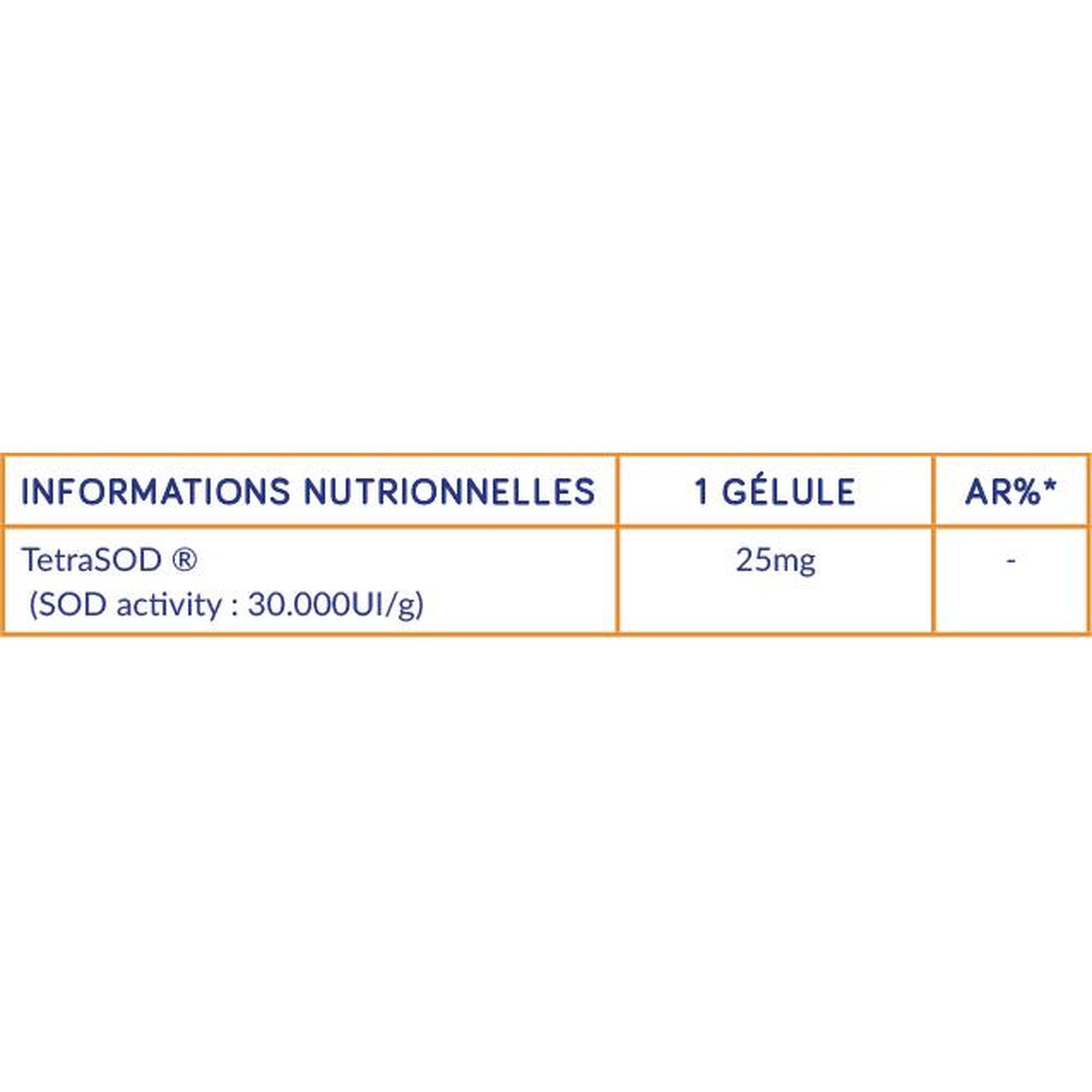 SOD Forte - Puissante enzyme antioxydante - 30 gélules végétales pullulan