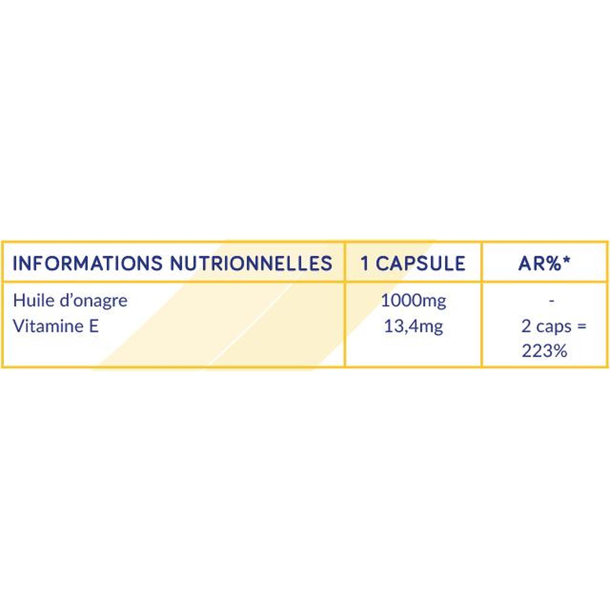 Onagre 1000 mg - Huile d'onagre ttirée à 1000mg et enrichie en vitamine E