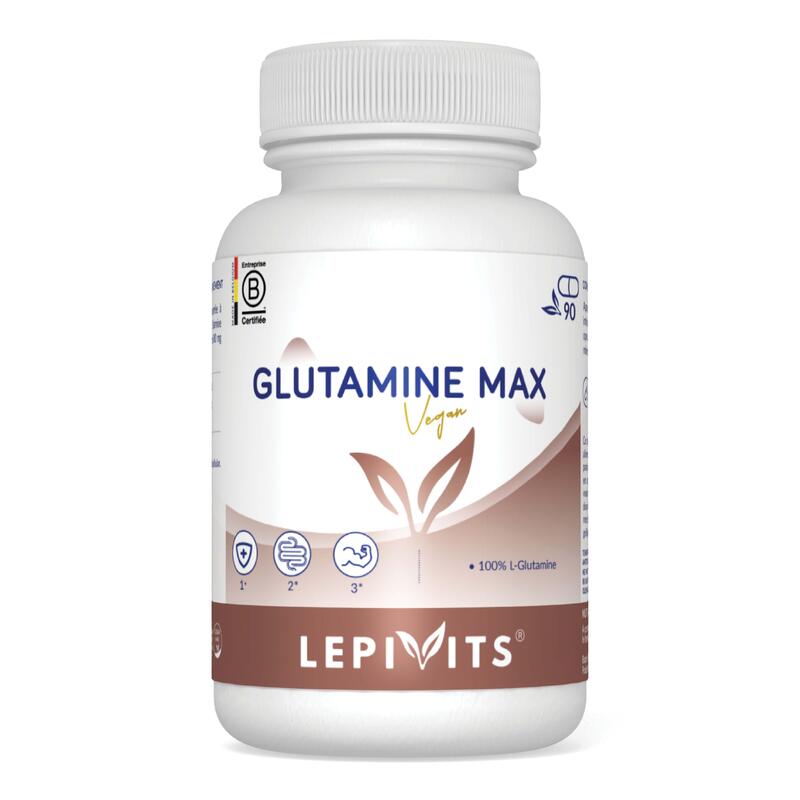 Glutamine max - Invloed op de spiermassa - 90 plantaardige capsules