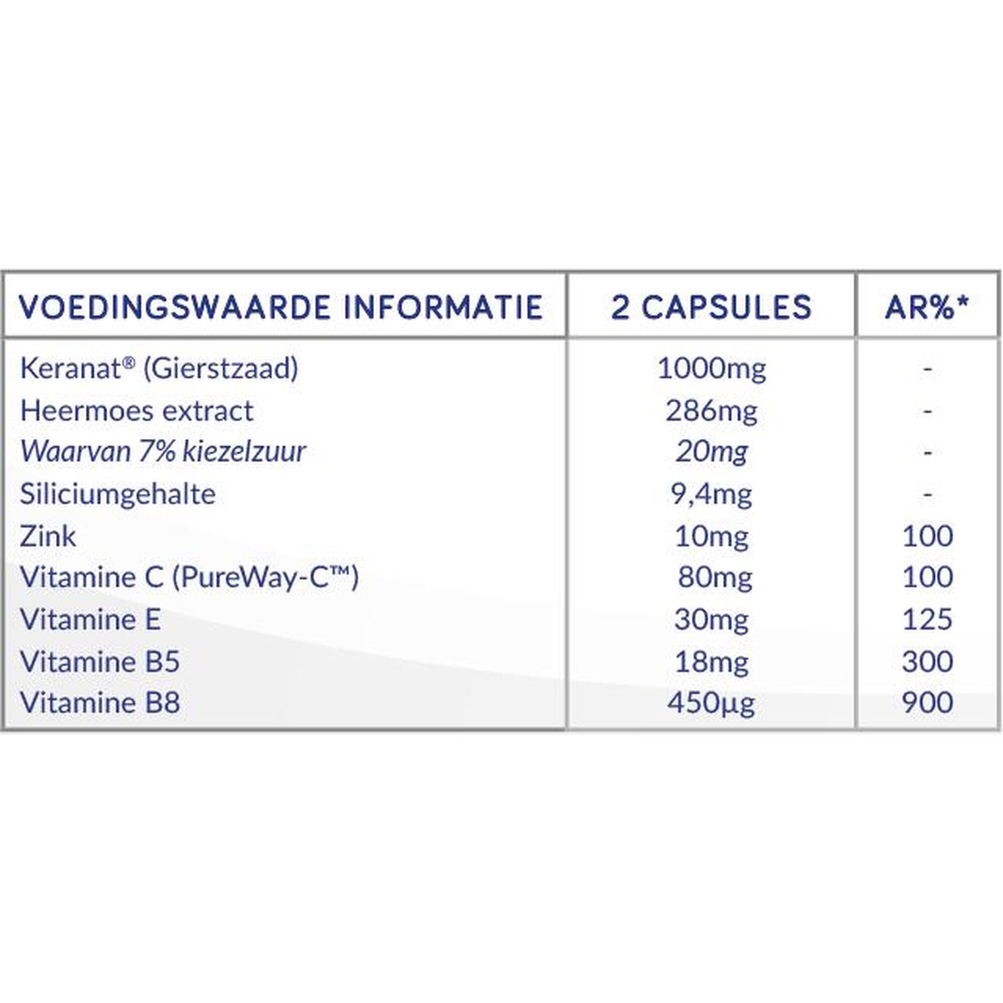 Haarformule - Zorg voor je haar - 60 vegetarische pullulan-capsules