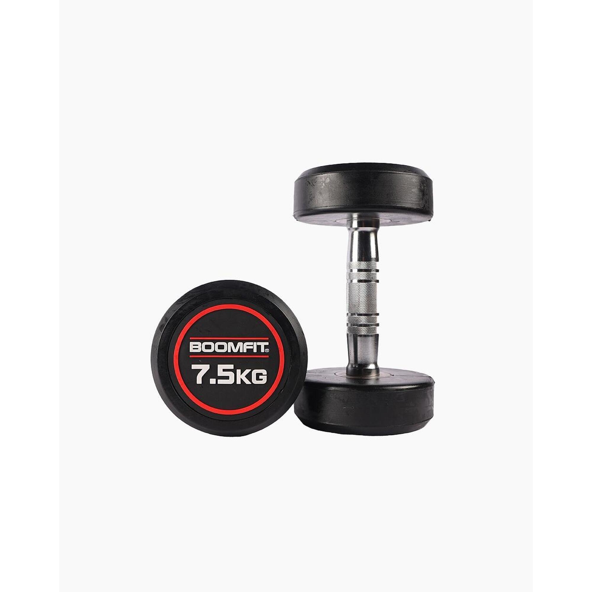 Halteres Redondos de Musculação 7,5Kg (Par) - BOOMFIT