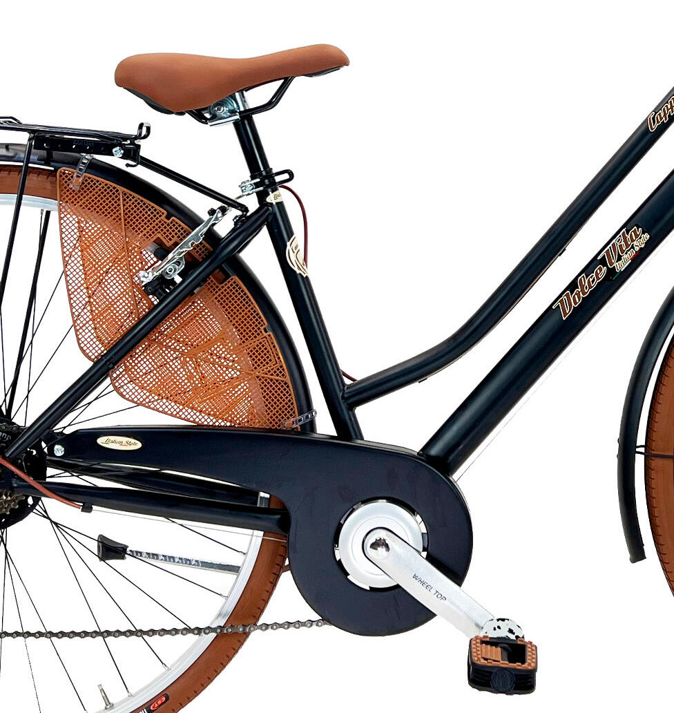 Stadsfiets dames Dolce Vita by Canellini CAPPUCCINO 28" - Zwart 4/4