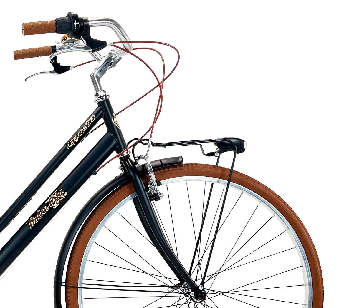 Stadsfiets dames Dolce Vita by Canellini CAPPUCCINO 28" - Zwart 3/4
