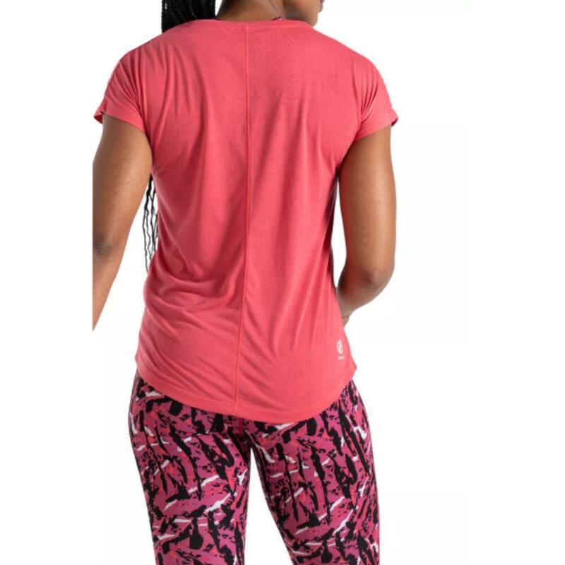 T-shirt desportiva de manga curta Mulher DARE2B CALM TEE. Sorbet Pink.