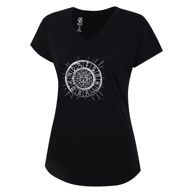 T-shirt desportiva de manga curta Mulher DARE2B CALM TEE. Preto