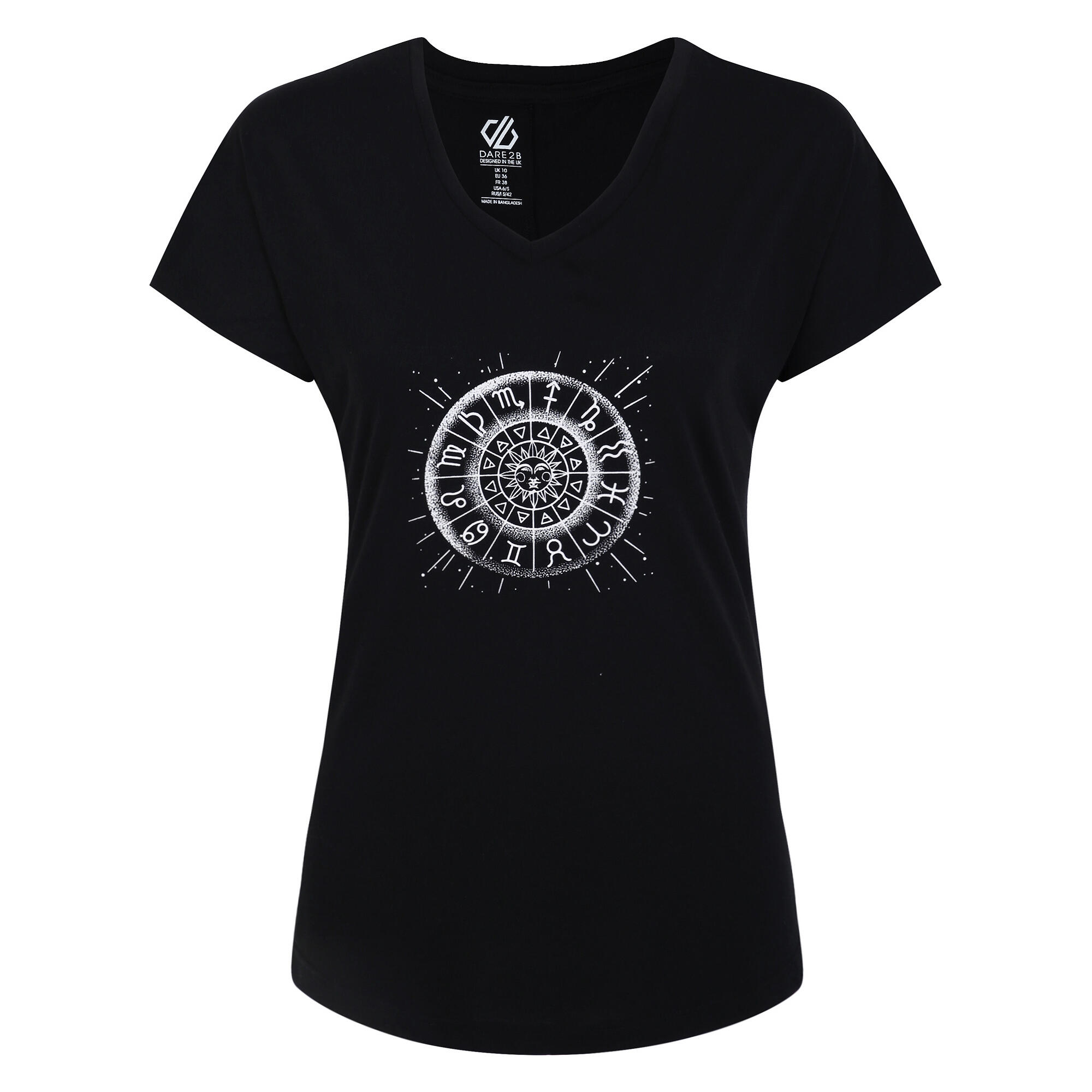 T-shirt desportiva de manga curta Mulher DARE2B CALM TEE. Preto 4/6