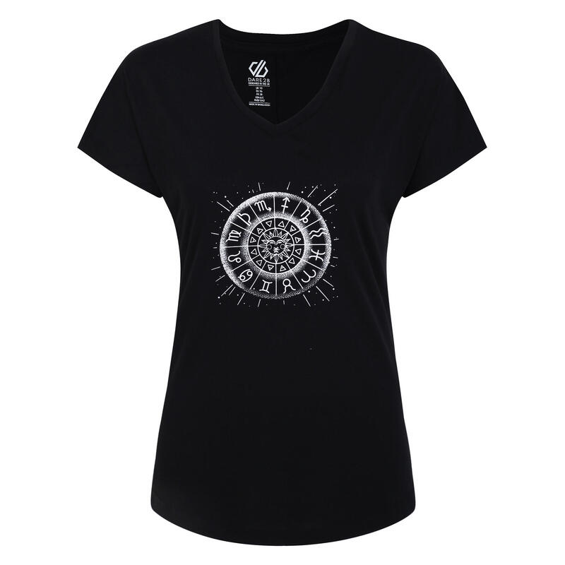 T-shirt desportiva de manga curta Mulher DARE2B CALM TEE. Preto