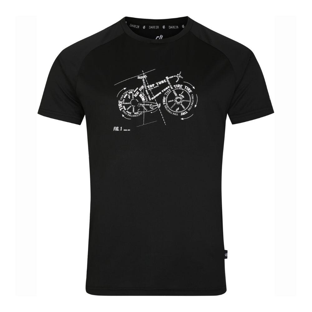 T-shirt desportiva de manga curta Poliéster Homem DARE2B TECH. PRETO 4/5