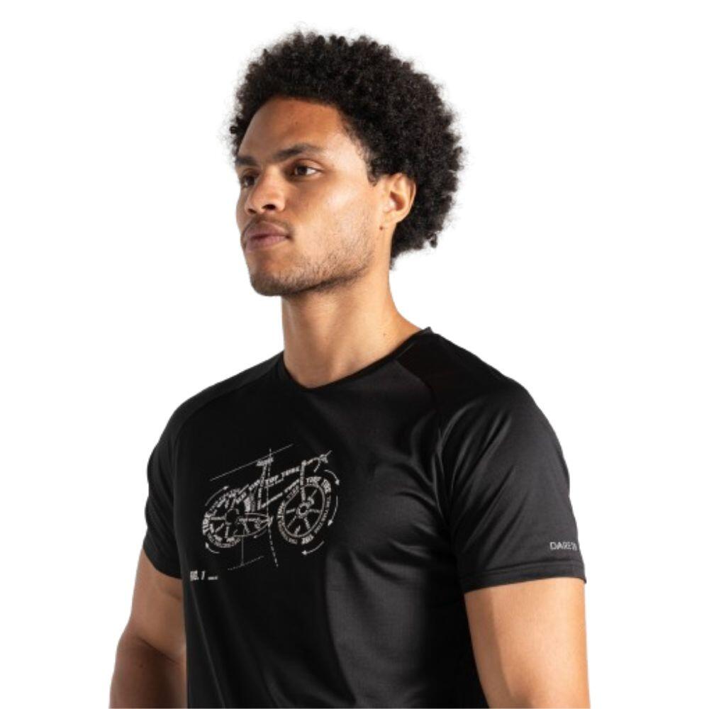T-shirt desportiva de manga curta Poliéster Homem DARE2B TECH. PRETO 3/5