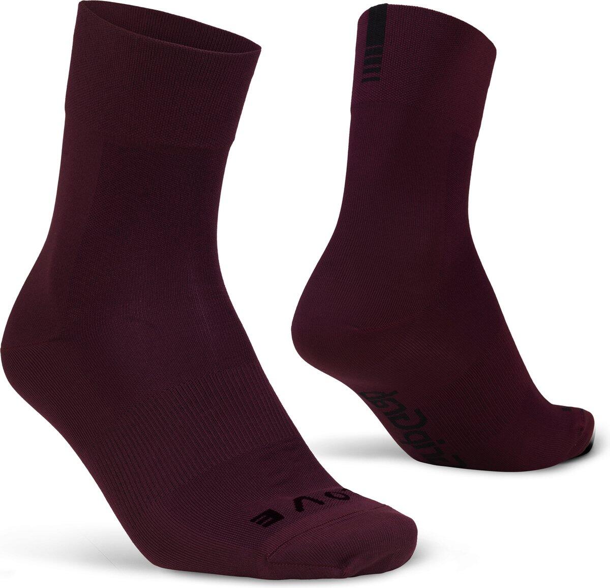 Gripgrab Lightweight Sl Regular Cut Summer Socks Dark Red - XS - (35-38)