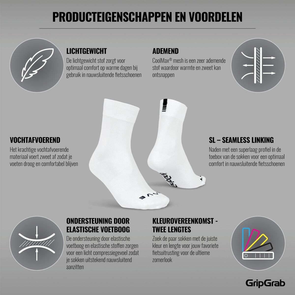 Wielersportsokken zomer unisex  - Lightweight SL Performance wit 4/7