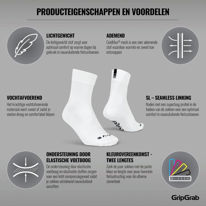 Fahrradsocken Sommer Unisex Größe XS - Lightweight SL Performance Weiß