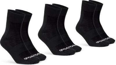 Wielersportsokken zomer unisex - lightweight sl 3pack performance zwart