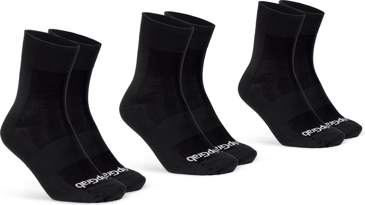 GRIPGRAB Lightweight Sl Regular Cut Summer Socks 3-pack Black - L - (44-47)