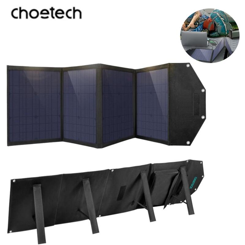 Panel solarny turystyczny kempingowy  Choetech ladowarka słoneczna 80W Typ C QC