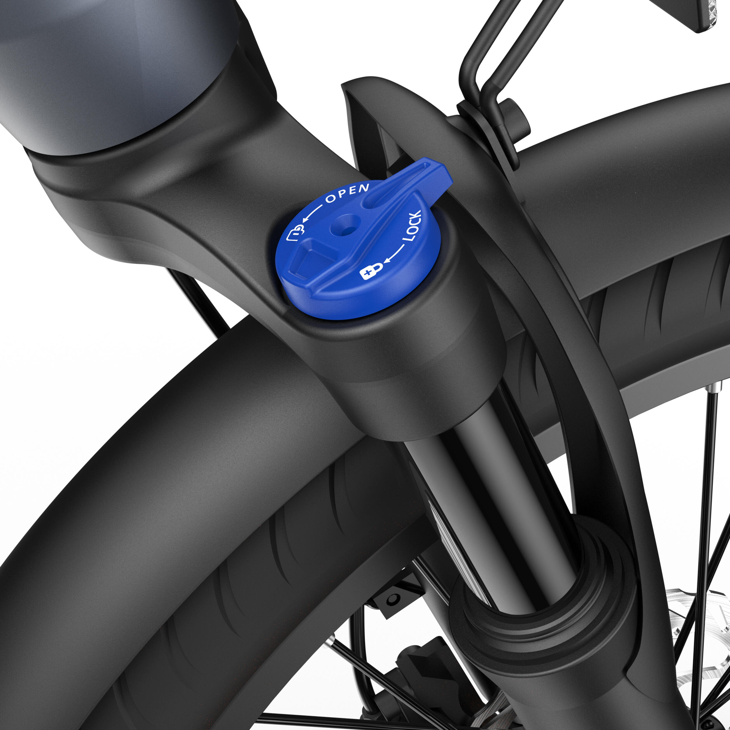 Bicicletta elettrica pieghevole ADO Air20Pro, EBike motore Bafang, APP,blu 4/8