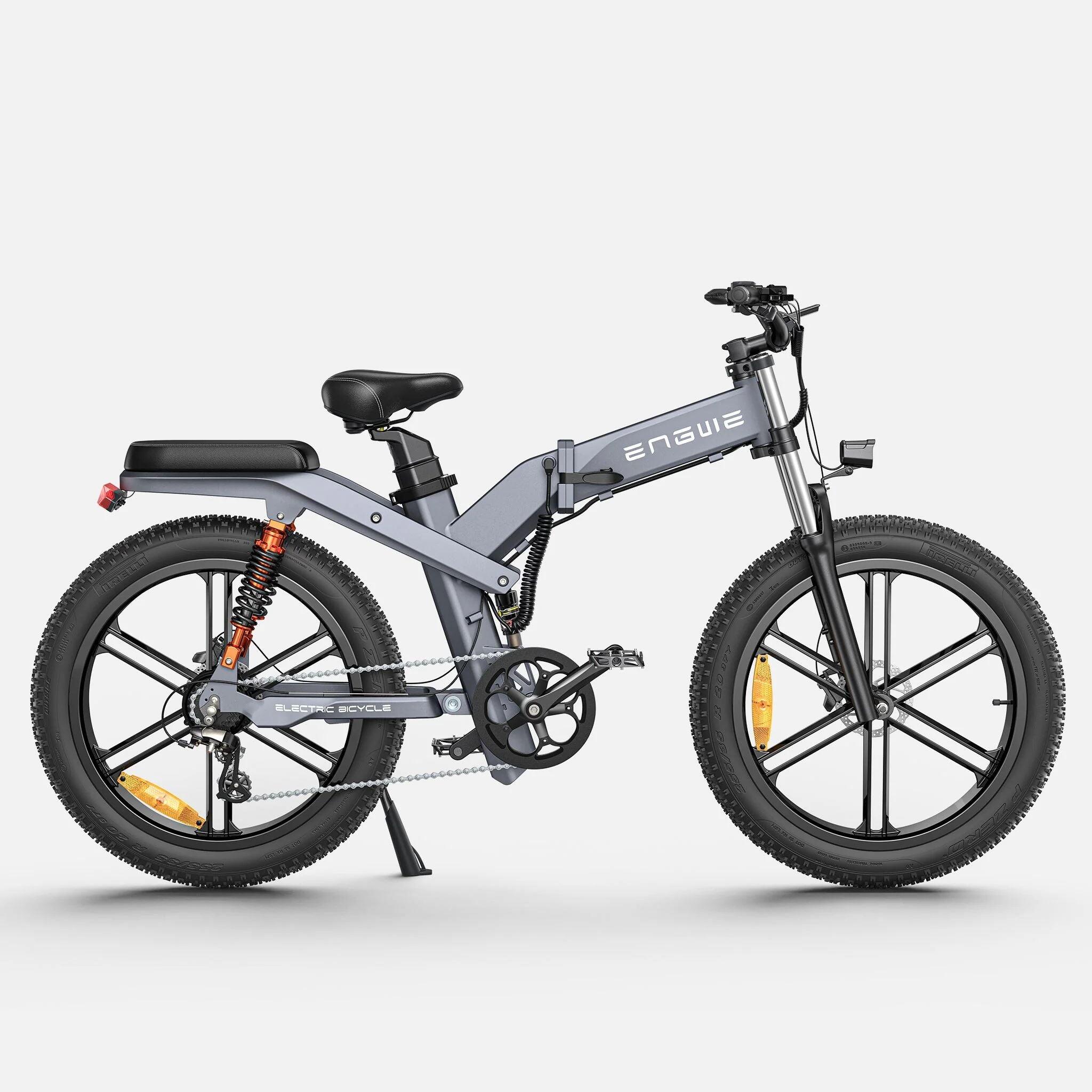 Engwe x26 10ah - potente bicicleta elétrica | disco de freio | cor cinza
