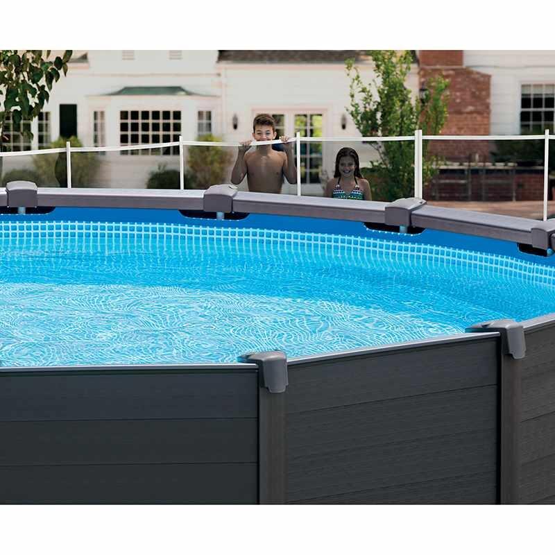 Ø 478 x 124 cm Intex Piscine ensemble Graphite Panel ronde