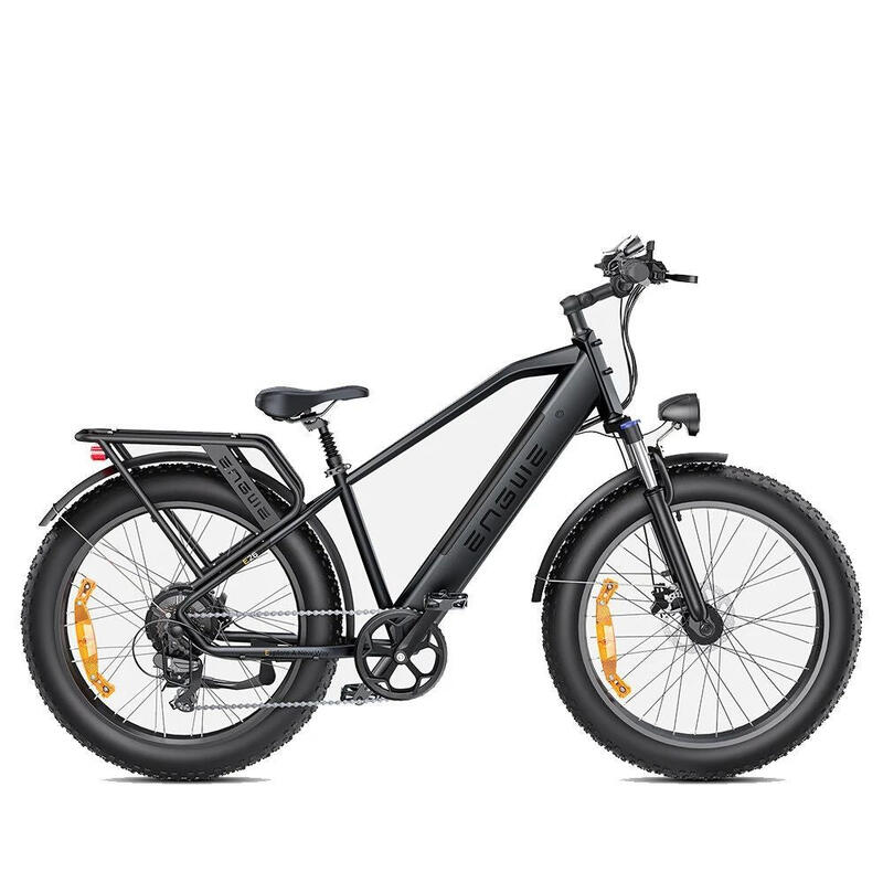 Bicicleta elétrica E26 High-Step fat tire - cinza