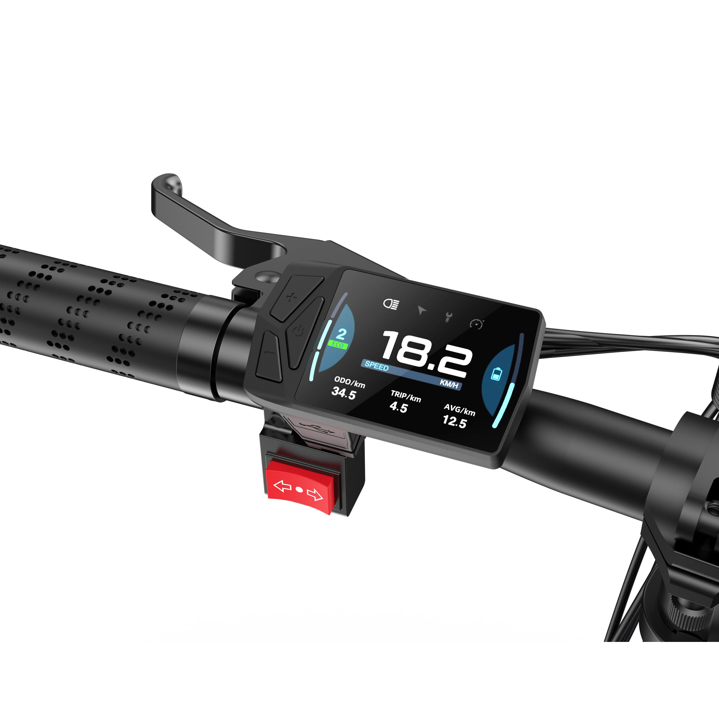 Bicicletta elettrica pieghevole ADO Air20Pro, EBike motore Bafang, APP,blu 5/8