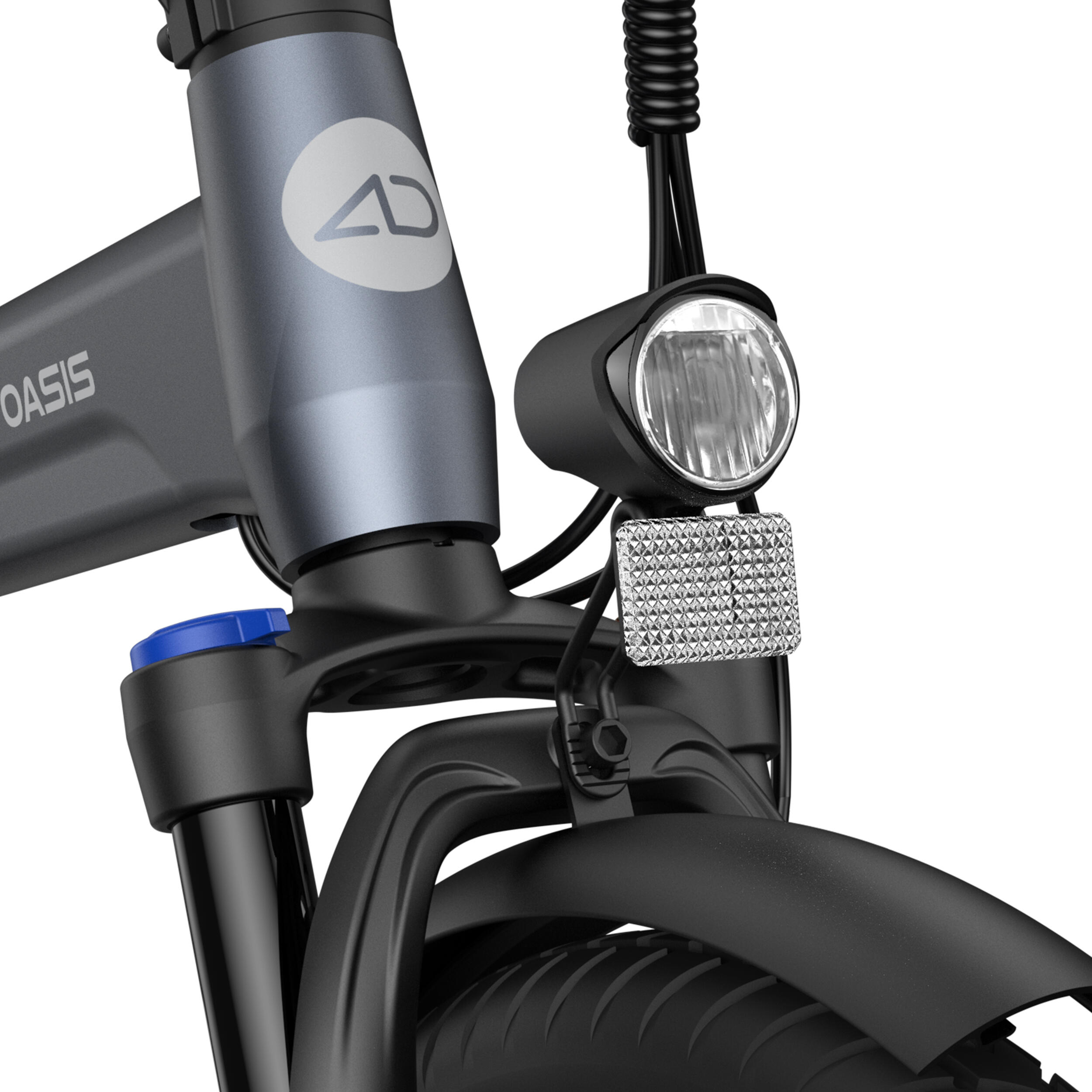 Bicicletta elettrica pieghevole ADO Air20Pro, EBike motore Bafang, APP,blu 6/8