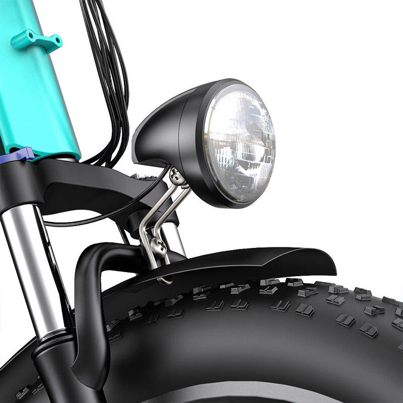 Bicicleta elétrica E26 High-Step fat tire - azul