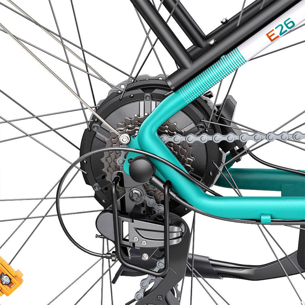 Bicicleta elétrica E26 High-Step fat tire - azul 4/5