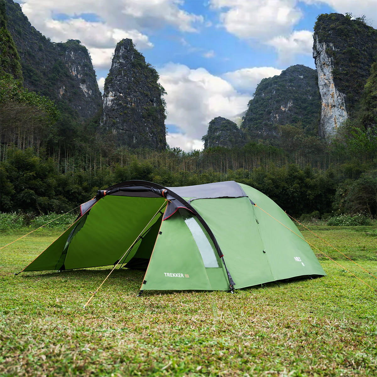 3-Personen Campingzelt mit Vorzelt NILS CAMP Trekker III NC6312 3000 mm |  Decathlon