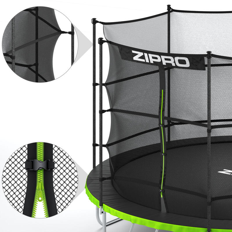 Trampolina ogrodowa Zipro Jump Pro z siatką wewnętrzną 12FT 374cm