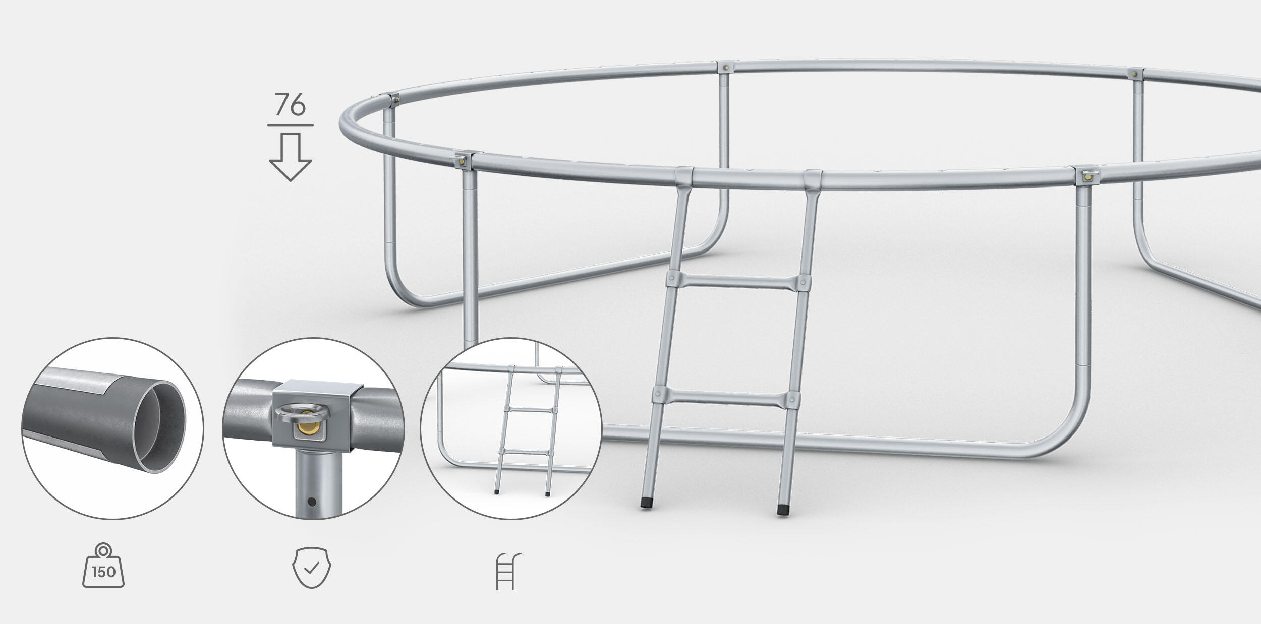 Refurbished -Jump Pro Premium 10FT 312 cm- In gutem Zustand 7/7