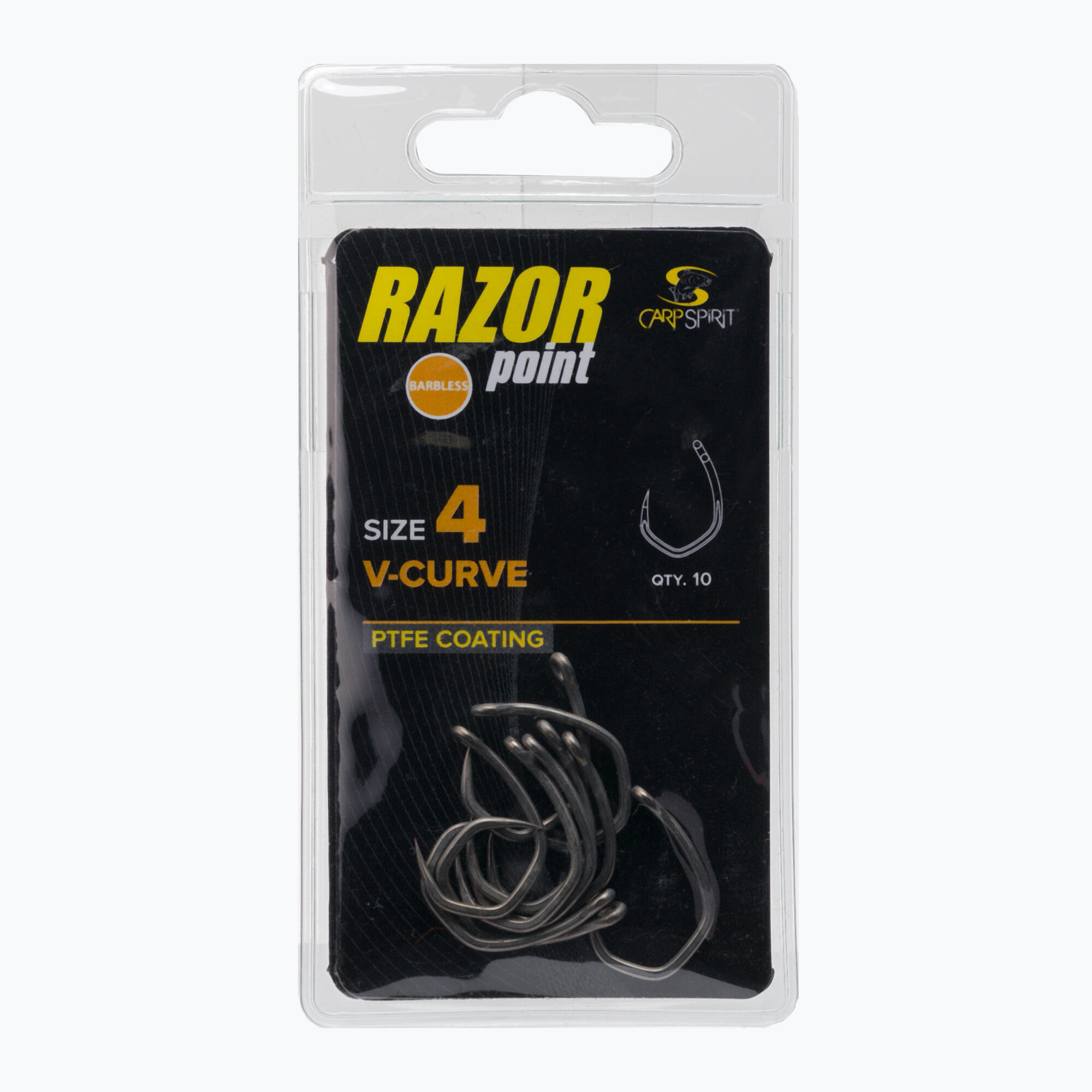 Háček bez barblů Carp Spirit V-curve - VC 4/4