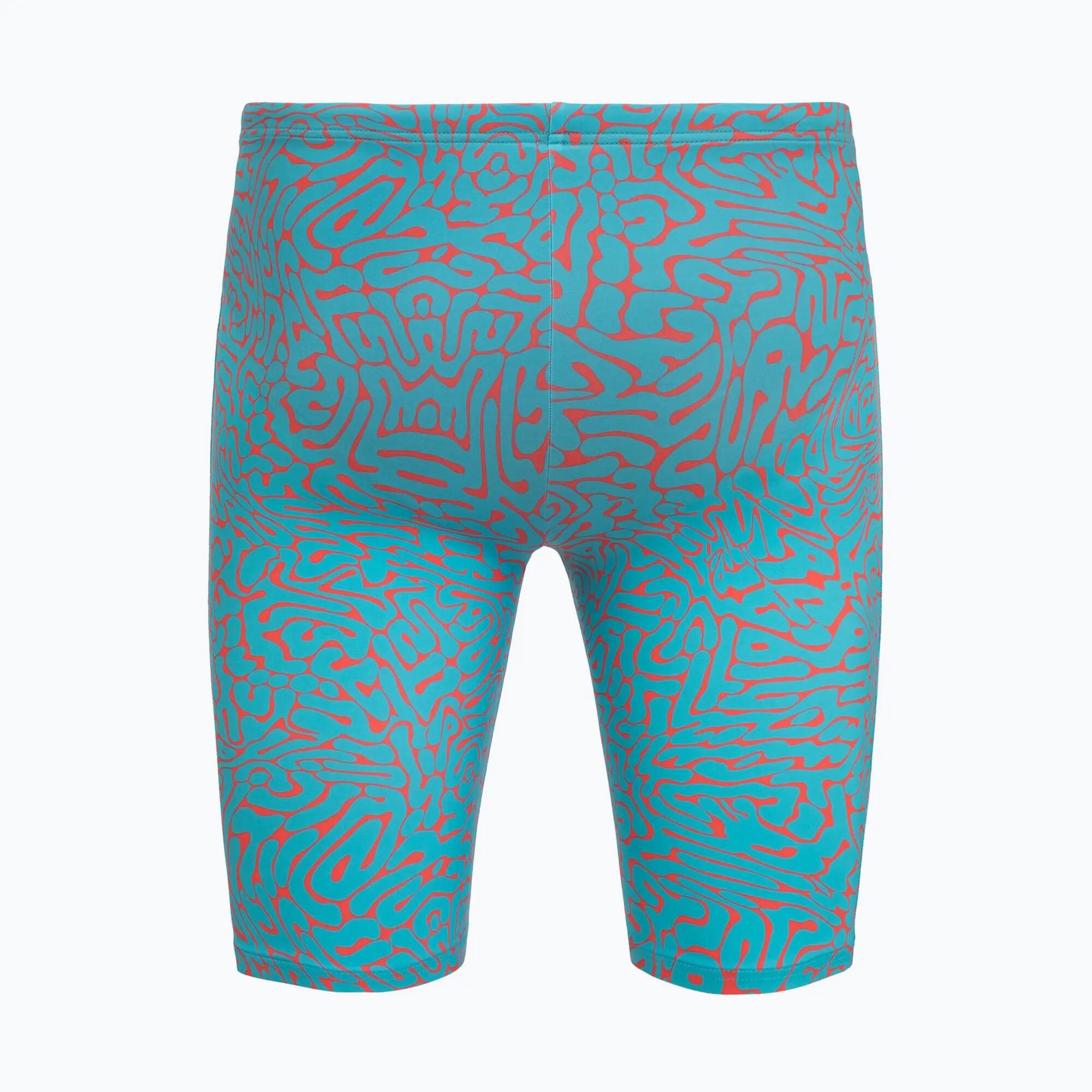 Costum inot pentru barbati tip jammer - albastru deschis portocaliu 2/4