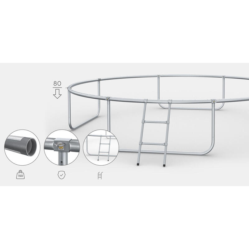 Trampoline ronde Zipro Jump Pro - 12FT 374 cm - met veiligheidsnet extern