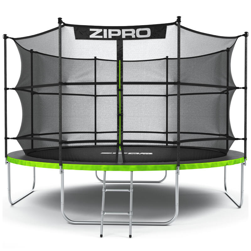 Trampolin rund outdoor Zipro Jump Pro 12FT 374 cm mit Internes Sicherheitsnetz