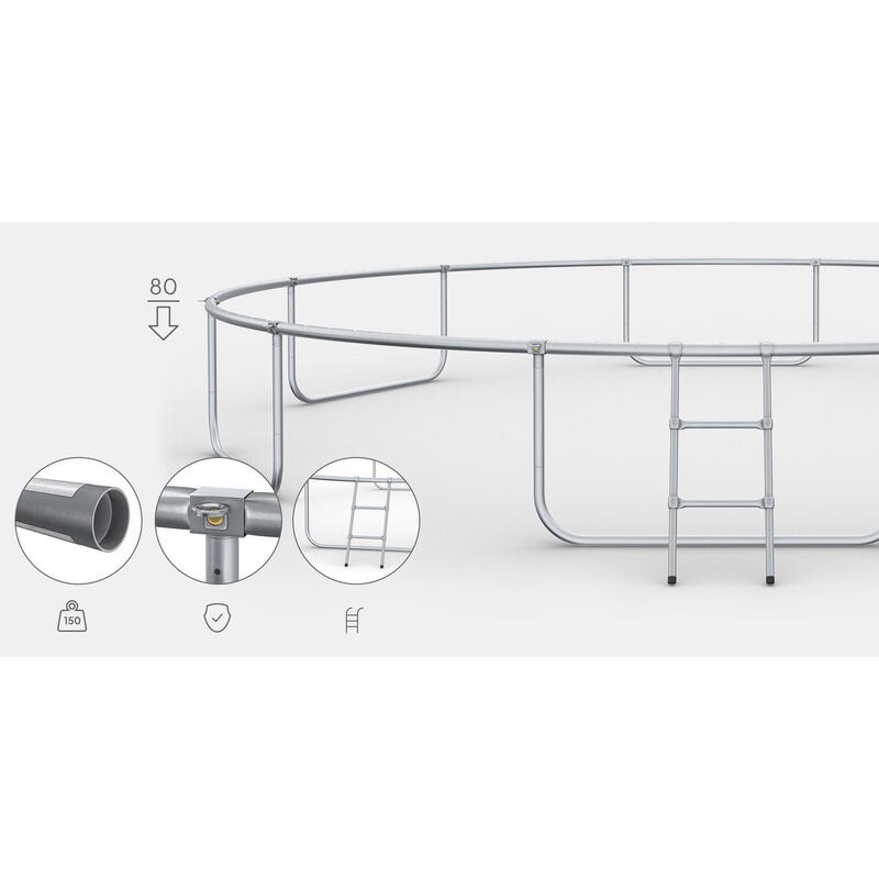 Trambulină de exterior Zipro Jump Pro cu plasă de protecție internă 16 FT 496 cm