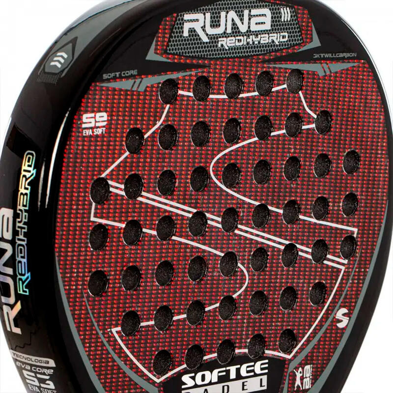 Pala Pádel Softee Runa Red Hybrid