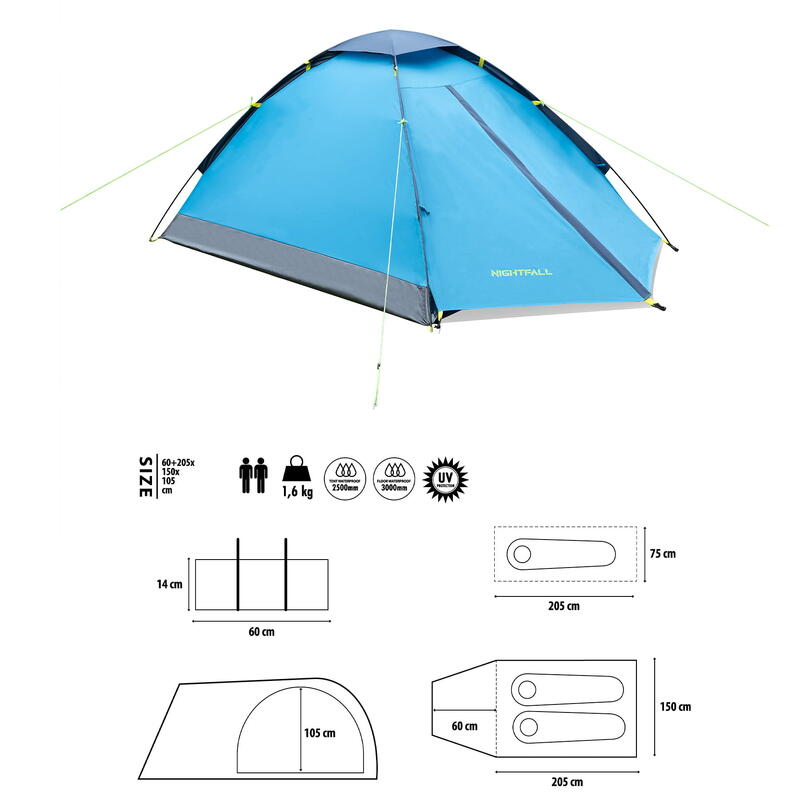 Tente de camping Nightfall Nils Camp NC6033