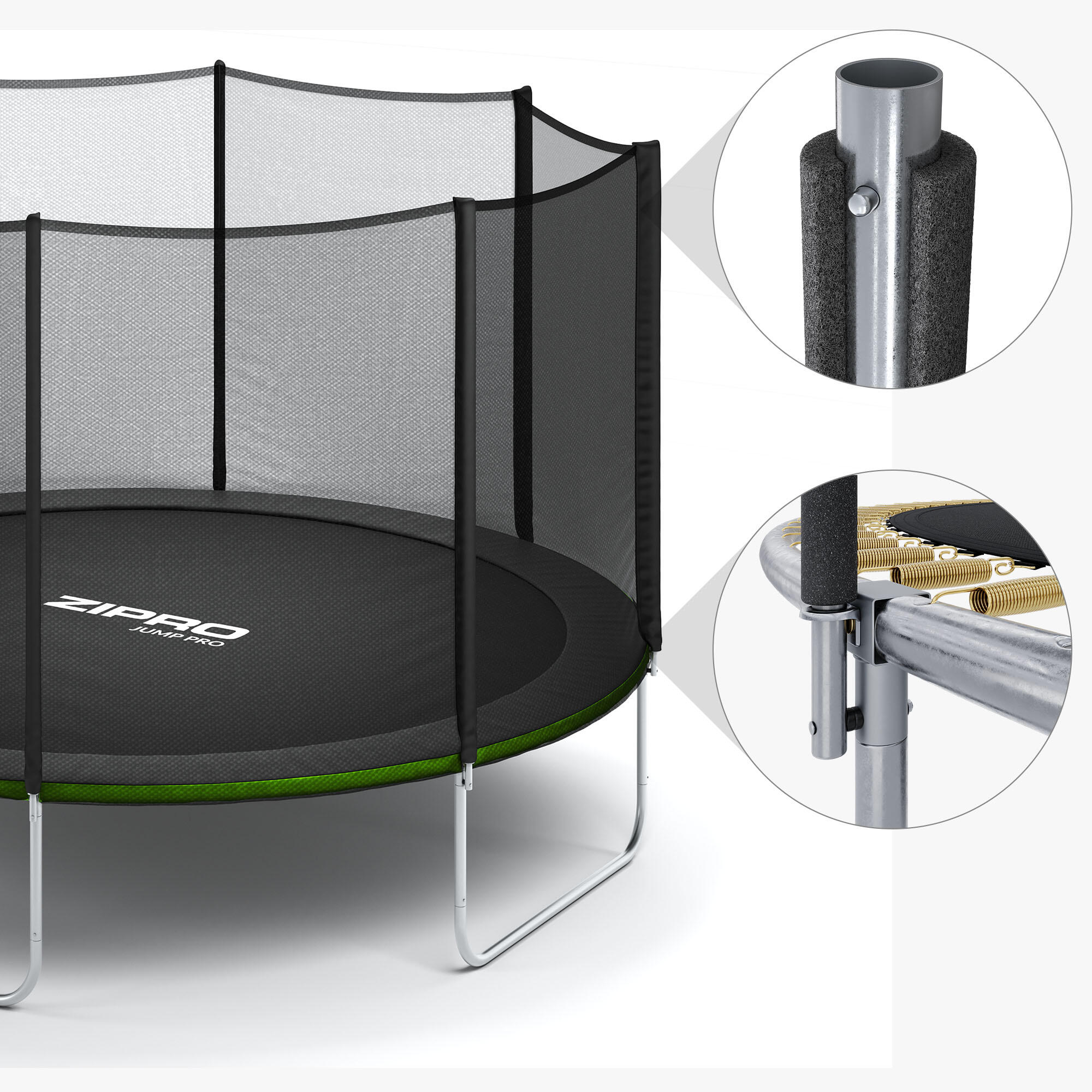 Second Life -Trampolina ogrodowa Zipro z siatką zewnętrzną 8FT 252cm-stan dobry 5/7