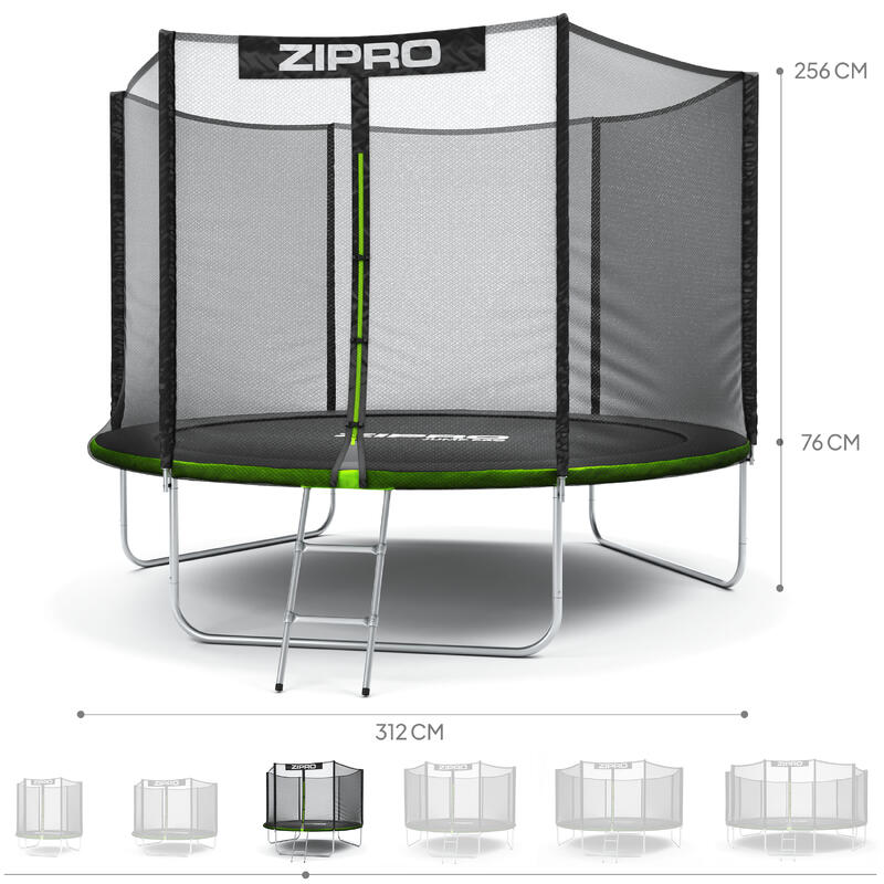 Trampolina ogrodowa Zipro Jump Pro z siatką zewnętrzną 10FT 312cm