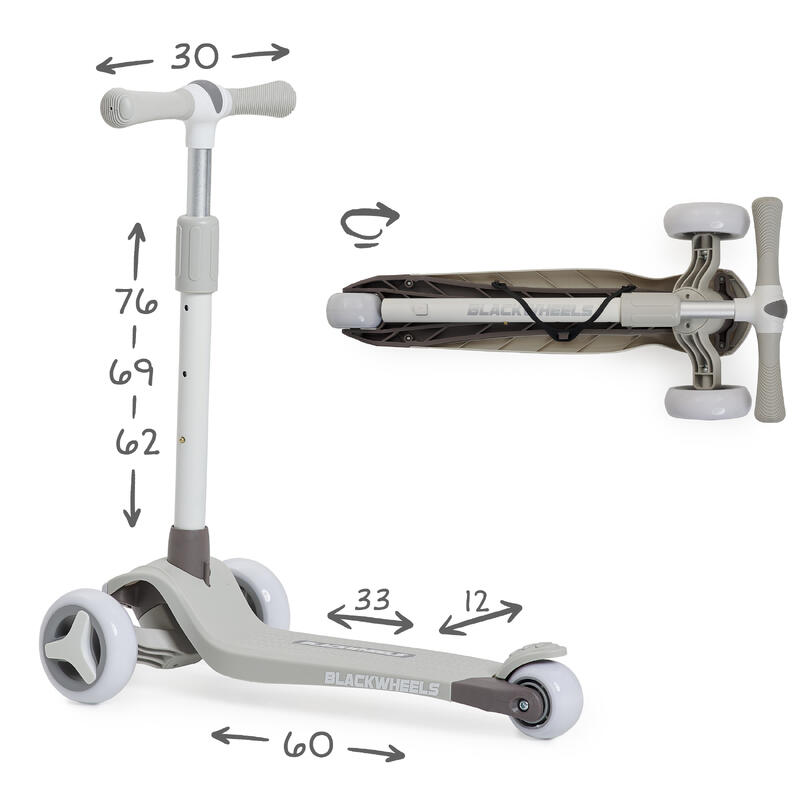 Scooter Tretroller für Kinder Blackwheels Blink 3 Rollen