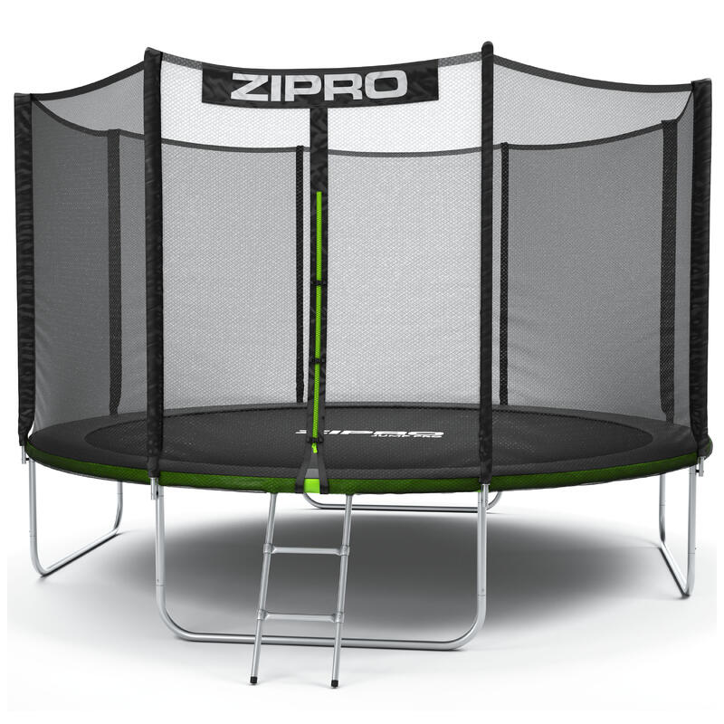 Trampoline rond Zipro Jump Pro 12FT 374cm avec filet de protection extérieur