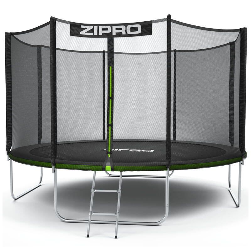 Trampolin rund outdoor Zipro Jump Pro 12FT 374 cm mit Externes Sicherheitsnetz