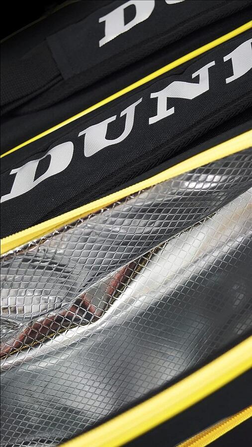 Dunlop Paletero Elite Thermo Padel Racket Bag - Black/Yellow 2/4