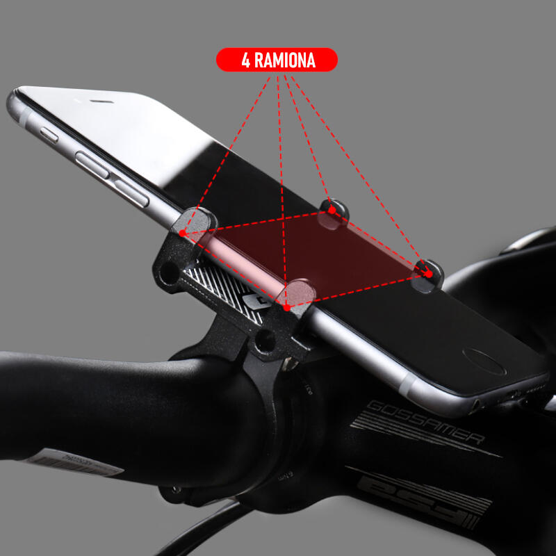 Uchwyt rowerowy aluminiowy na telefon GUB G-81 5/7