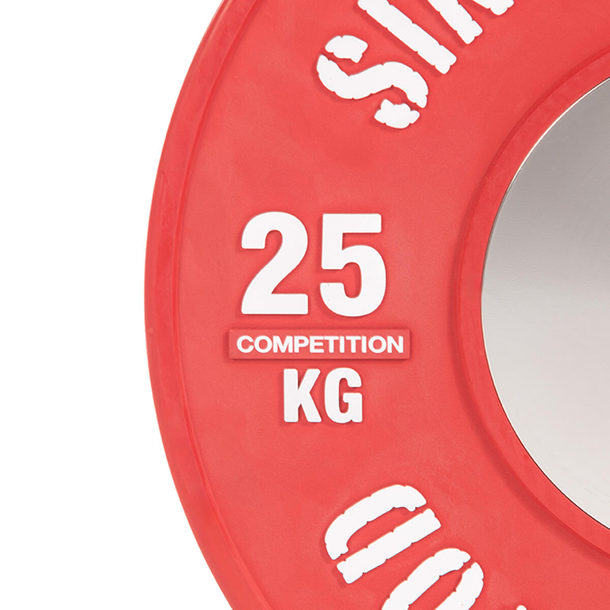Disco Olímpico De 25 Kg Caucho Virgen Y Plato Interior De Acero Cromado 4/6