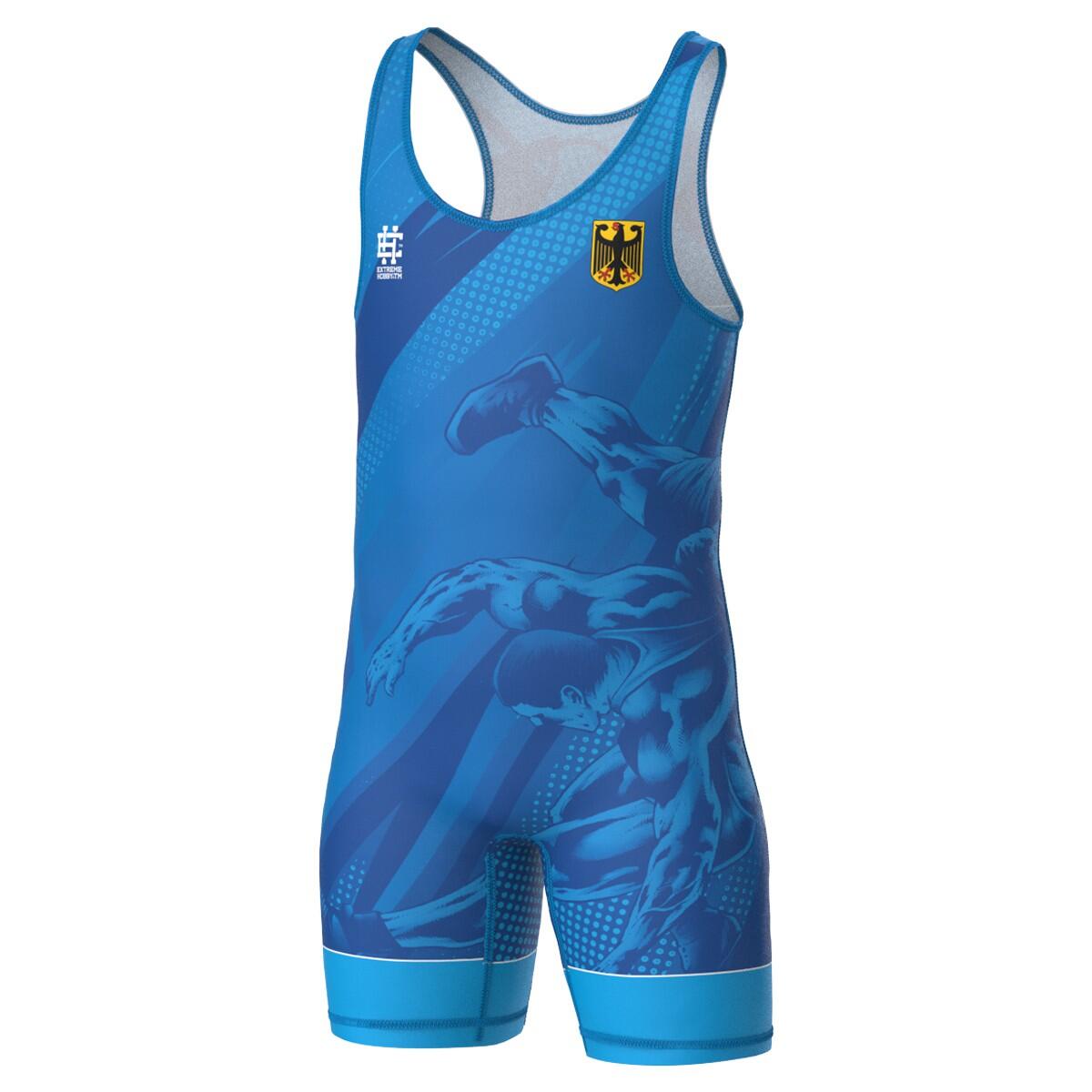 Extreme Hobby - Maillot De Lutte Enfant Extreme Hobby – Équipe Nationale Allemagne - Rashguard - Bleu - 3 À 4 Ans - Decathlon