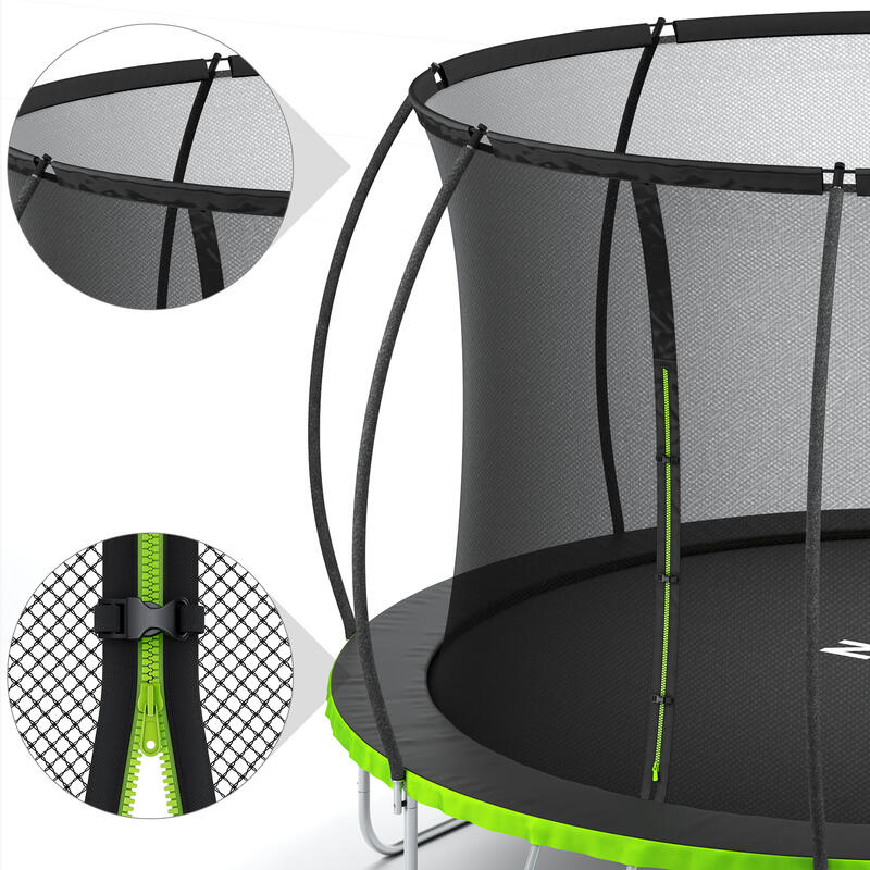 Trampoline rond Zipro Jump Pro Premium 10FT 312cm filet de protection intérieur