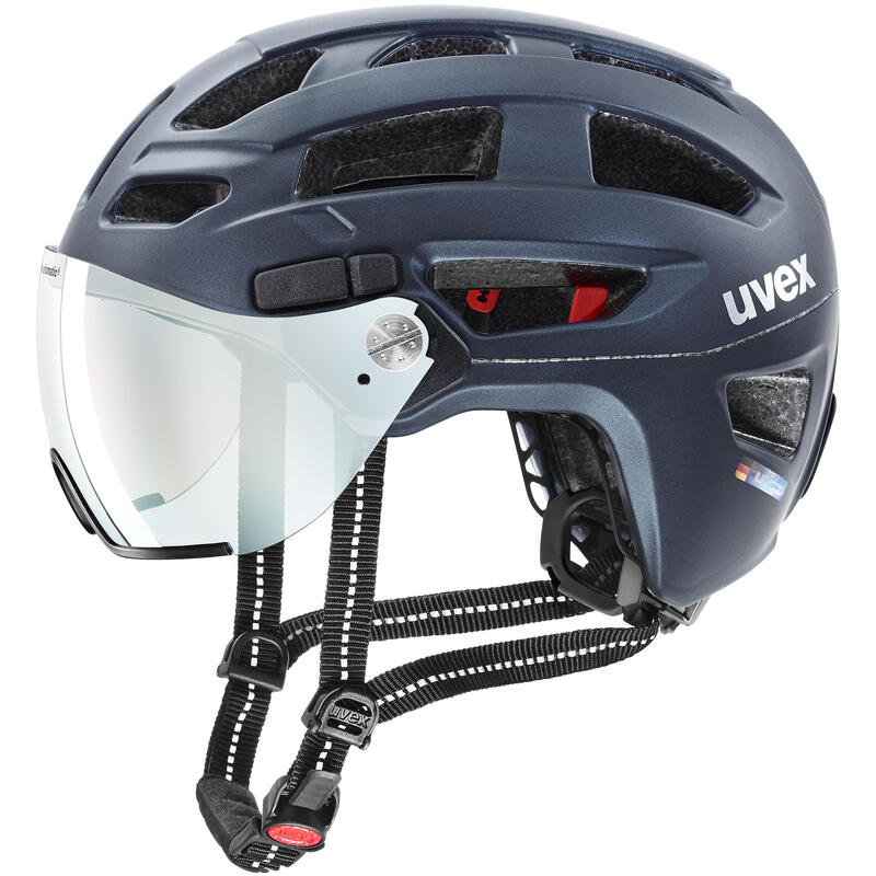 Kask rowerowy miejski z wizjerem Uvex Finale visor Variomatic