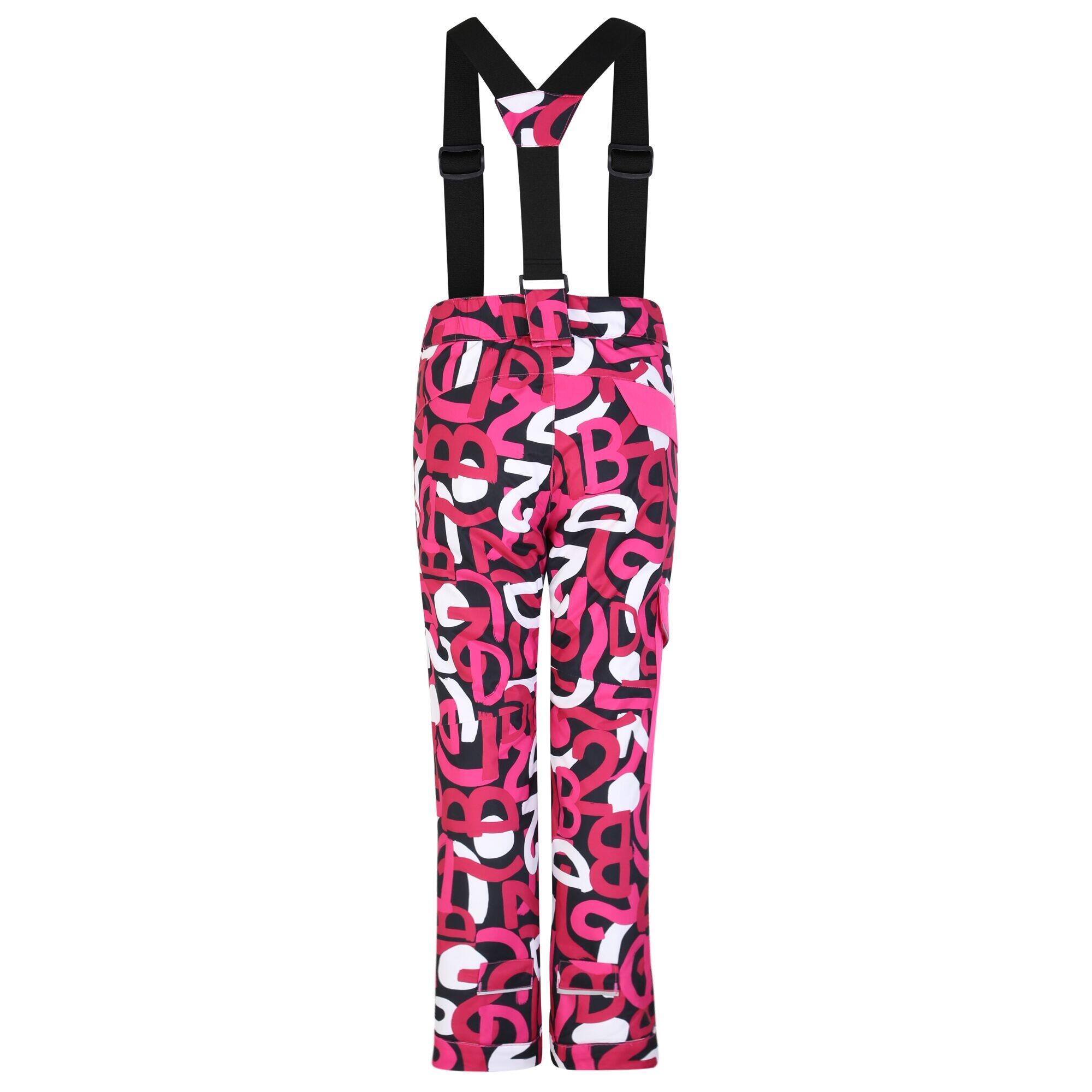 Childrens/Kids Pow Graffiti Ski Trousers (Pink) 2/5