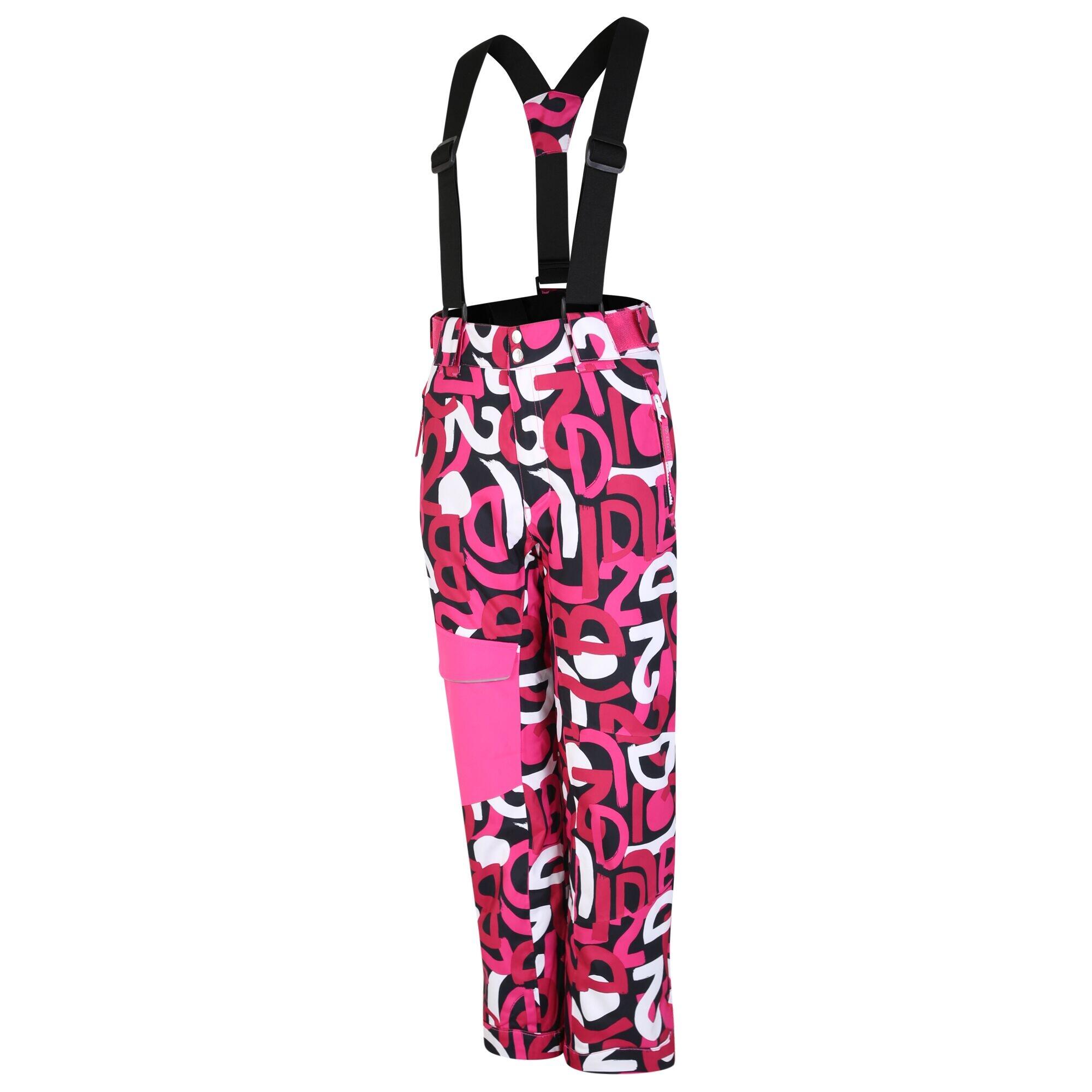 Childrens/Kids Pow Graffiti Ski Trousers (Pink) 3/5